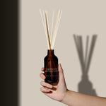 Driftwood and Mahogany Amber Reed Diffuser White Cliff Studio Reed Diffusers