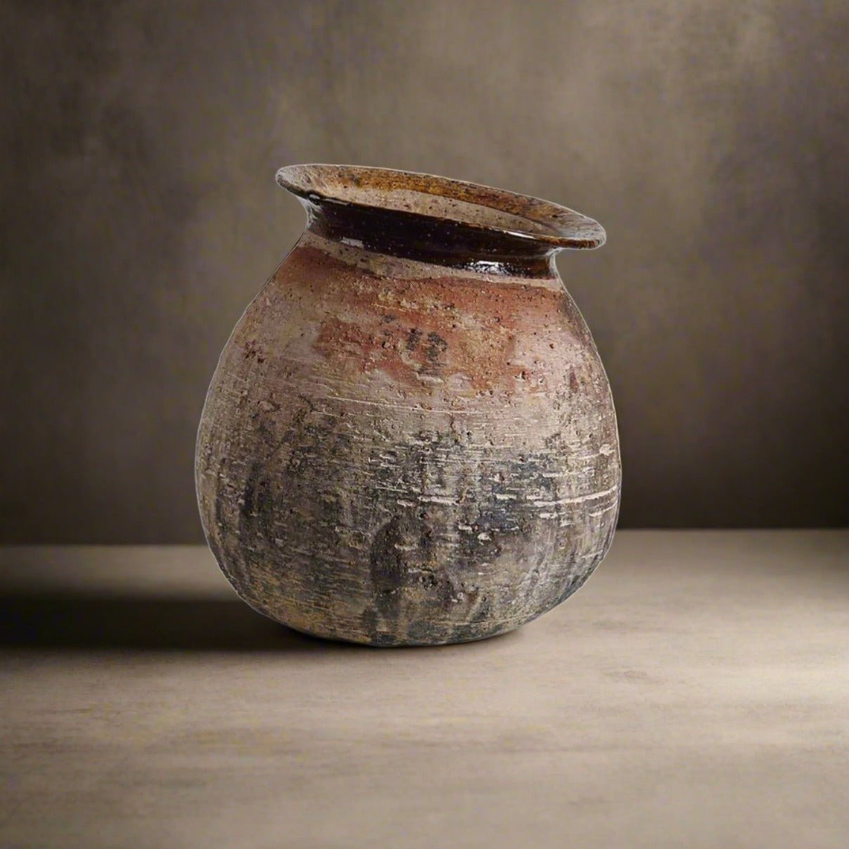 Durango Handcrafted Brown Rustic Vase - 9.4" x 10.2"