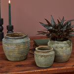 Earthy Blue Planter Pot