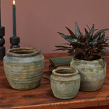 Earthy Blue Planter Pot