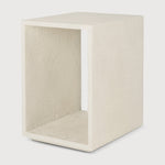 Elements bedside table - varnished Microcement - Off White White Cliff Studio Nightstand
