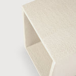 Elements bedside table - varnished Microcement - Off White White Cliff Studio Nightstand