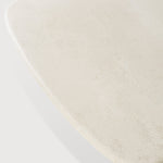 Elements coffee table - varnished Microcement - Off White - pebble shape White Cliff Studio COFFEE TABLE