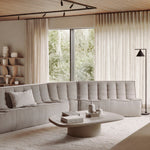 Elements coffee table - varnished Microcement - Off White - pebble shape White Cliff Studio COFFEE TABLE