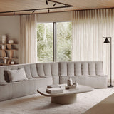 Elements coffee table - varnished Microcement - Off White - pebble shape White Cliff Studio COFFEE TABLE