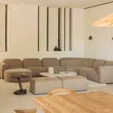 Elements coffee table - varnished Microcement - Off White - pebble shape White Cliff Studio COFFEE TABLE