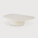 Elements coffee table - varnished Microcement - Off White - pebble shape White Cliff Studio COFFEE TABLE