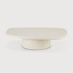 Elements coffee table - varnished Microcement - Off White - pebble shape White Cliff Studio COFFEE TABLE