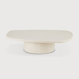 Elements coffee table - varnished Microcement - Off White - pebble shape White Cliff Studio COFFEE TABLE