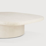 Elements coffee table - varnished Microcement - Off White - pebble shape White Cliff Studio COFFEE TABLE