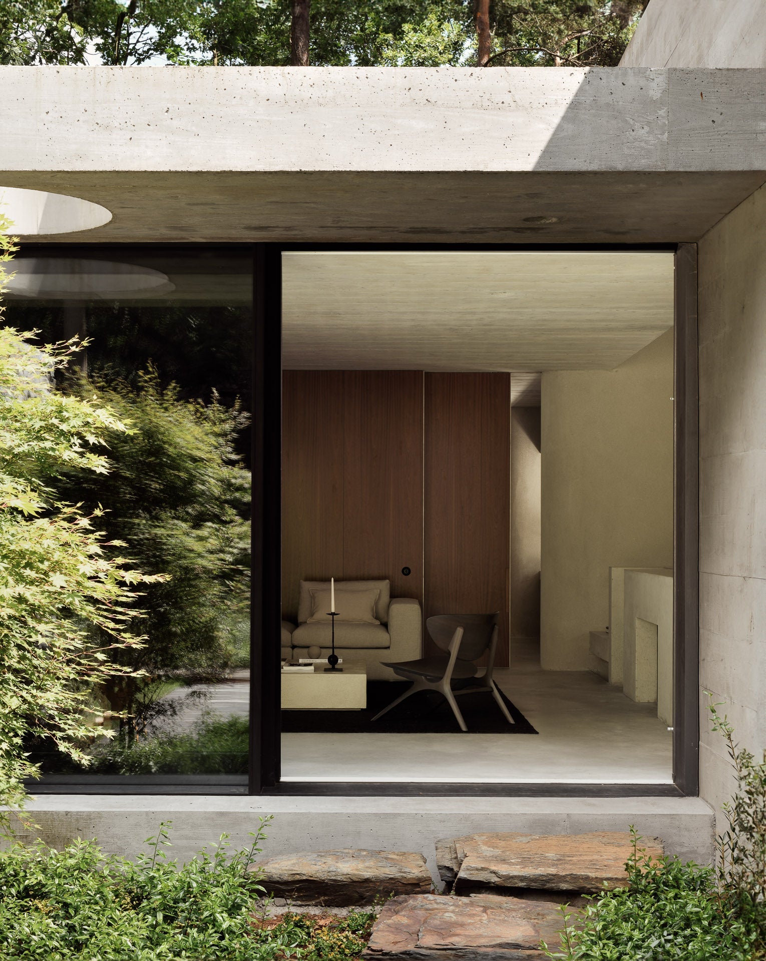 Elements coffee table - varnished Microcement - Off White - rectangular White Cliff Studio COFFEE TABLE