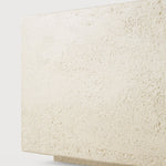 Elements coffee table - varnished Microcement - Off White - rectangular White Cliff Studio COFFEE TABLE