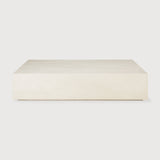 Elements coffee table - varnished Microcement - Off White - rectangular White Cliff Studio COFFEE TABLE