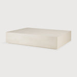 Elements coffee table - varnished Microcement - Off White - rectangular White Cliff Studio COFFEE TABLE