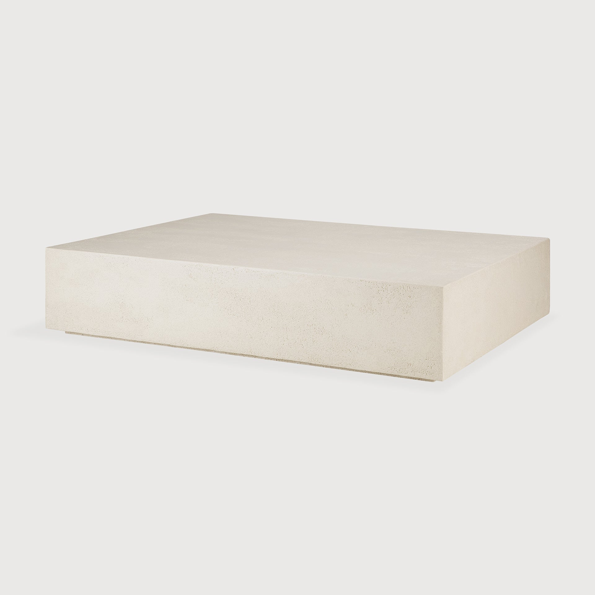 Elements coffee table - varnished Microcement - Off White - rectangular White Cliff Studio COFFEE TABLE