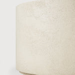 Elements coffee table - varnished Microcement - Off White - round White Cliff Studio COFFEE TABLE