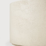 Elements coffee table - varnished Microcement - Off White - round White Cliff Studio COFFEE TABLE