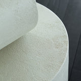 Elements coffee table - varnished Microcement - Off White - round White Cliff Studio COFFEE TABLE