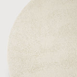 Elements coffee table - varnished Microcement - Off White - round White Cliff Studio COFFEE TABLE