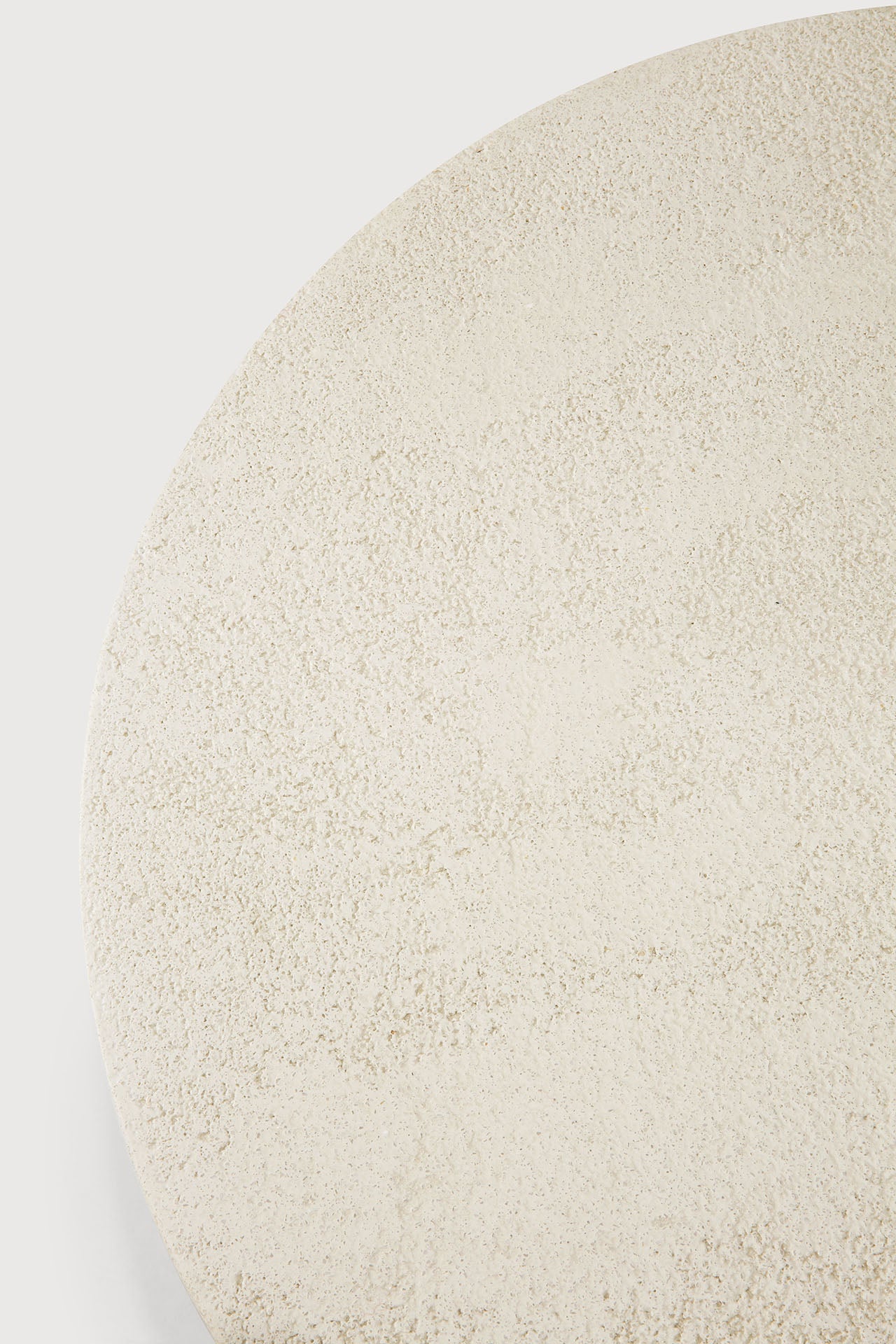 Elements coffee table - varnished Microcement - Off White - round White Cliff Studio COFFEE TABLE