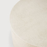 Elements coffee table - varnished Microcement - Off White - round White Cliff Studio COFFEE TABLE