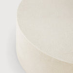 Elements coffee table - varnished Microcement - Off White - round White Cliff Studio COFFEE TABLE