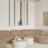 Elements coffee table - varnished Microcement - Off White - round White Cliff Studio COFFEE TABLE