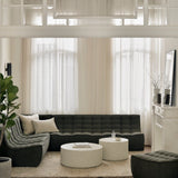 Elements coffee table - varnished Microcement - Off White - round White Cliff Studio COFFEE TABLE