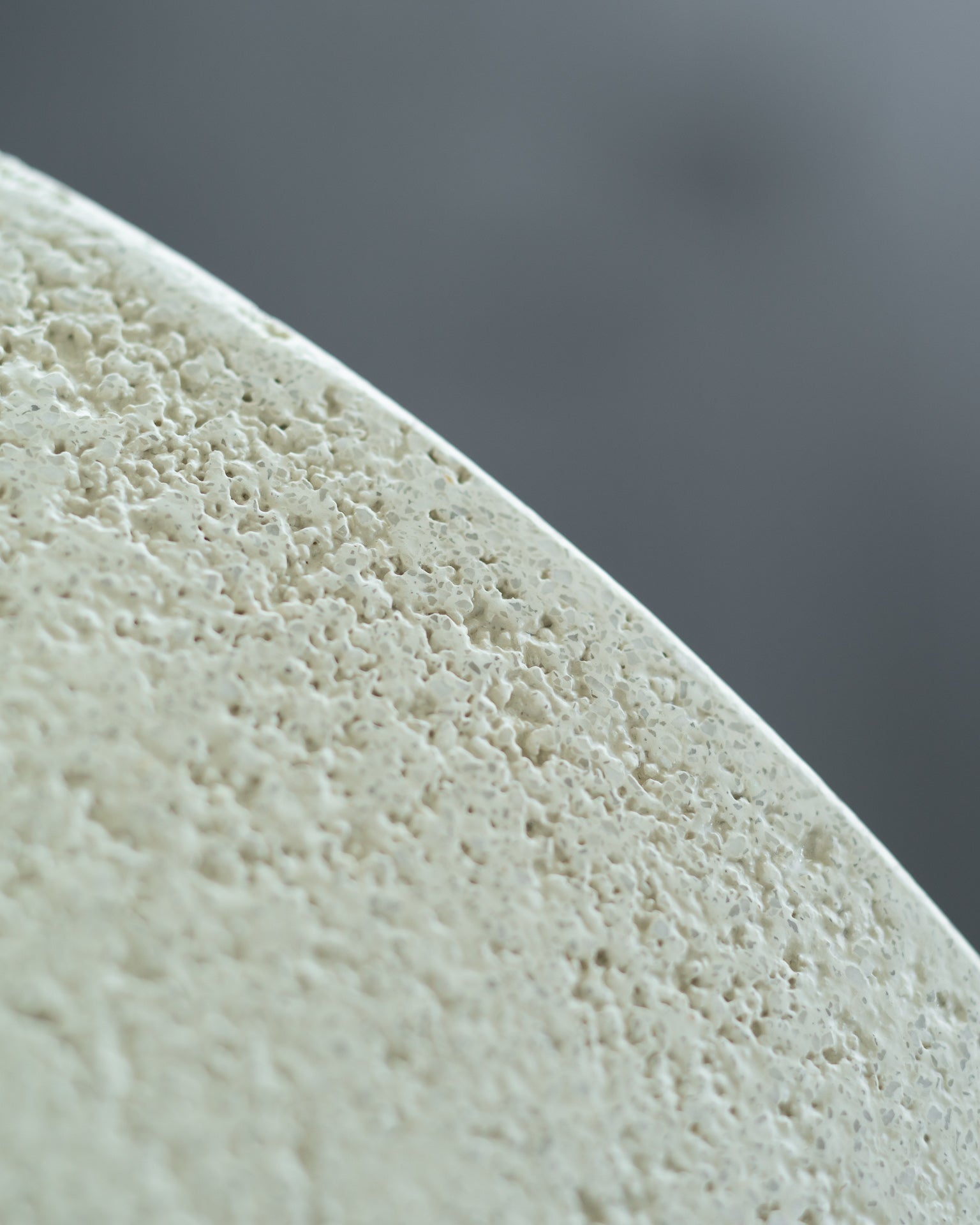 Elements coffee table - varnished Microcement - Off White - round White Cliff Studio COFFEE TABLE