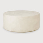 Elements coffee table - varnished Microcement - Off White - round White Cliff Studio COFFEE TABLE