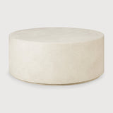 Elements coffee table - varnished Microcement - Off White - round White Cliff Studio COFFEE TABLE