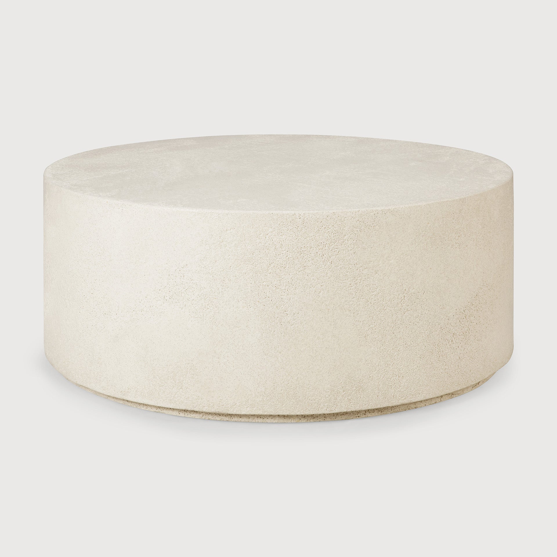 Elements coffee table - varnished Microcement - Off White - round White Cliff Studio COFFEE TABLE
