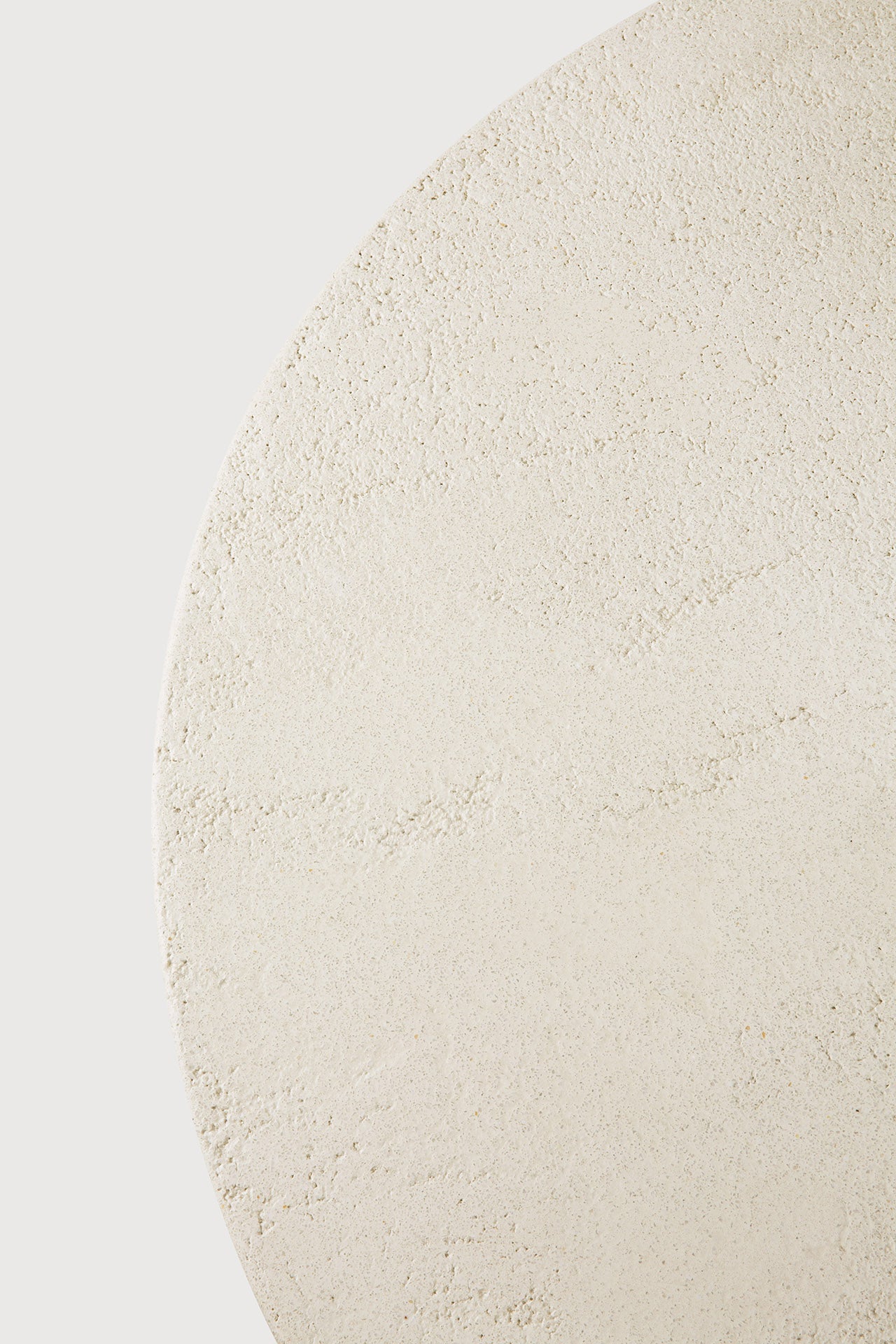 Elements coffee table - varnished Microcement - Off White - round White Cliff Studio COFFEE TABLE