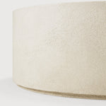 Elements coffee table - varnished Microcement - Off White - round White Cliff Studio COFFEE TABLE