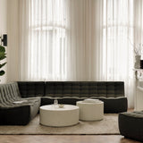 Elements coffee table - varnished Microcement - Off White - round White Cliff Studio COFFEE TABLE