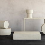 Elements coffee table - varnished Microcement - Off White - round White Cliff Studio COFFEE TABLE