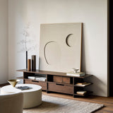 Elements coffee table - varnished Microcement - Off White - round White Cliff Studio COFFEE TABLE