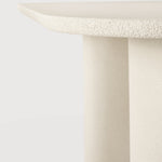 Elements dining table - varnished Microcement - Off White - oblong White Cliff Studio Dining Table