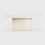 Elements dining table - varnished Microcement - Off White - pebble shape White Cliff Studio Dining Table