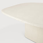 Elements dining table - varnished Microcement - Off White - pebble shape White Cliff Studio Dining Table