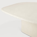 Elements dining table - varnished Microcement - Off White - pebble shape White Cliff Studio Dining Table