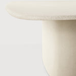 Elements dining table - varnished Microcement - Off White - pebble shape White Cliff Studio Dining Table