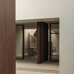 Elements dining table - varnished Microcement - Off White - round White Cliff Studio Dining Table