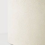 Elements dining table - varnished Microcement - Off White - round White Cliff Studio Dining Table