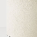 Elements dining table - varnished Microcement - Off White - round White Cliff Studio Dining Table
