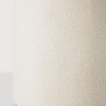 Elements dining table - varnished Microcement - Off White - round White Cliff Studio Dining Table