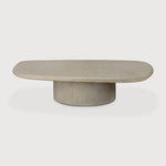 Elements outdoor coffee table - varnished concrete - Light Grey - pebble shape White Cliff Studio Outdoor Coffee Table