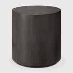 Elements outdoor side table - varnished concrete - Dark Grey - round White Cliff Studio Outdoor Side Table
