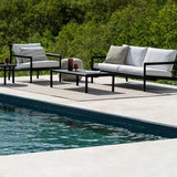 Elements outdoor side table - varnished concrete - Terra - mushroom shape White Cliff Studio Outdoor Side Table