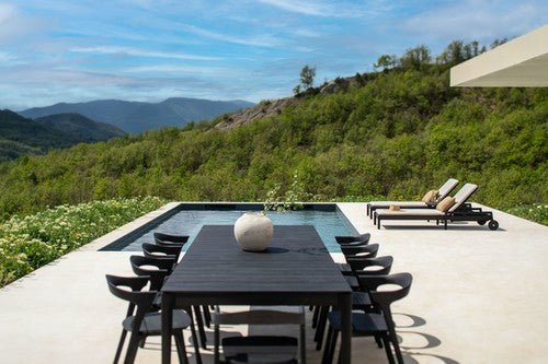 Elements outdoor side table - varnished concrete - Terra - mushroom shape White Cliff Studio Outdoor Side Table